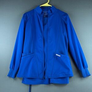 Nursing Scrubs  Cherokee Revolution Women's Royal Blue Zip-Front Jacket